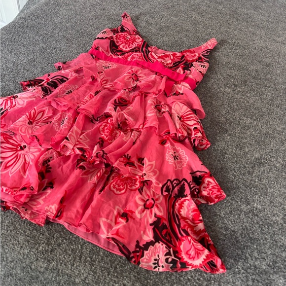 Tibi Pink Floral Ruffle Dress - Picture 5 of 14